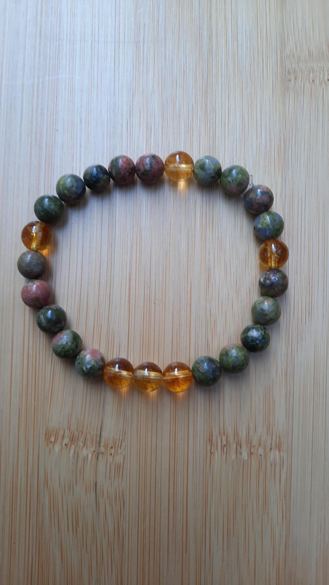 Vibrant Balance Unakite and Citrine Bracelet