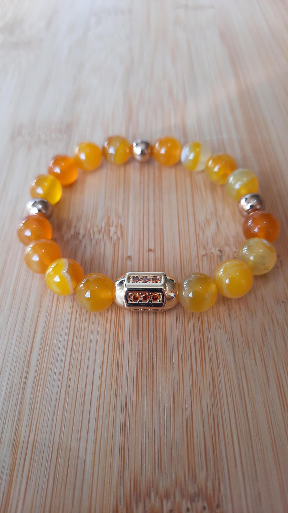 Golden Harmony Yellow Agate Bracelet