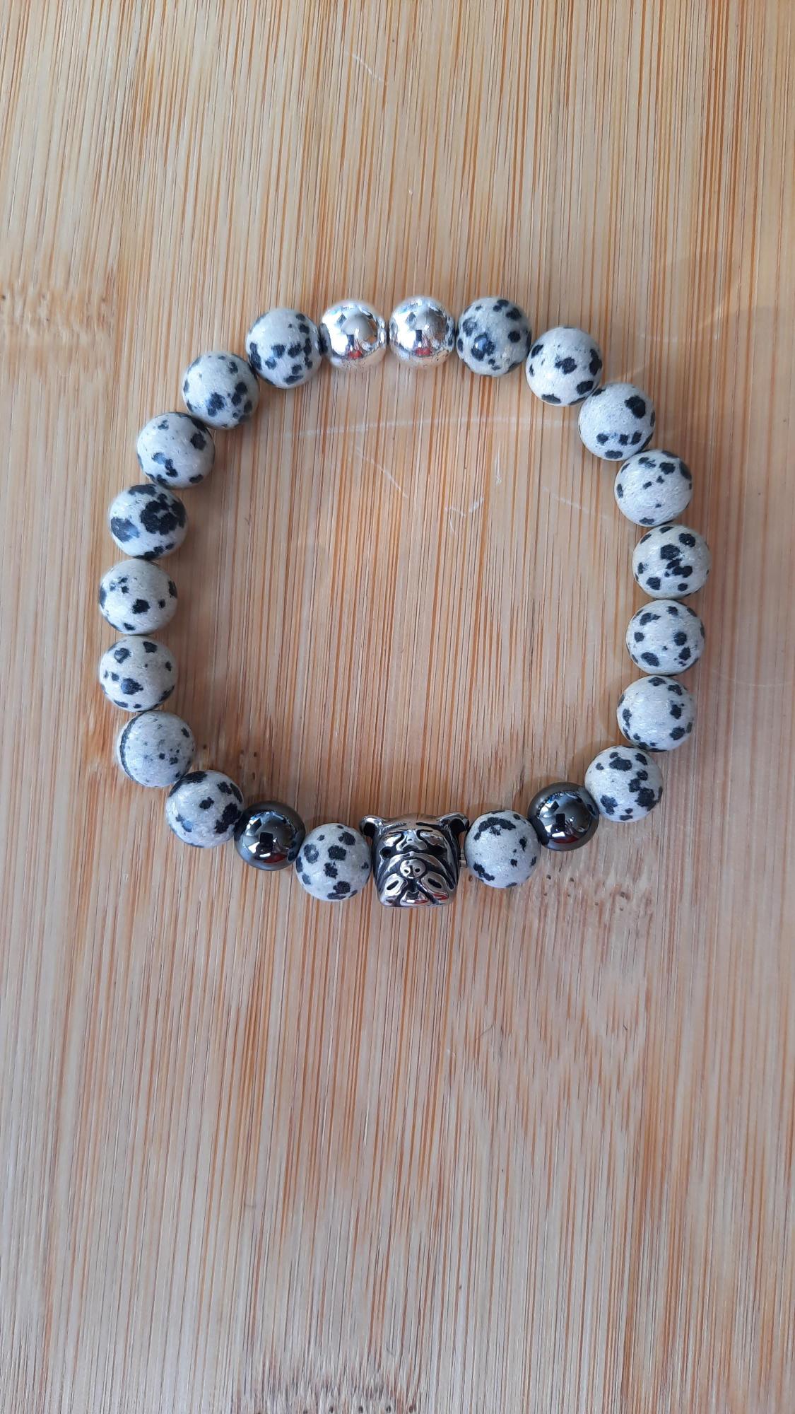 Spotted Dalmatian Jasper Bracelet