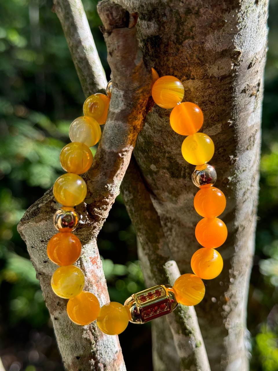 Golden Harmony Yellow Agate Bracelet