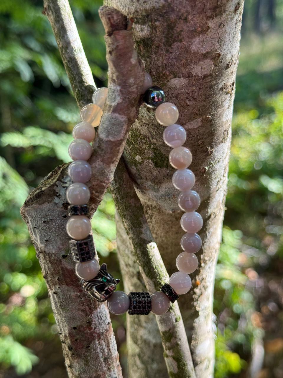 Shadow Wolf Agate Bracelet